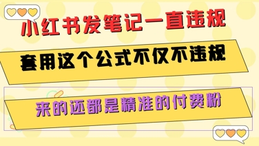 小红书发笔记一直违规，套用这个公式不仅不违规，来的还都是精准的付费粉-点点短视频网