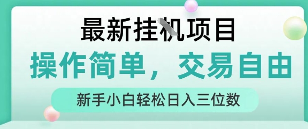 最新挂G项目，操作简单，交易自由，人人可上手，新手小白轻松日入三位数【揭秘】-点点短视频网