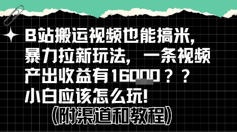 b站掘金计划？搬运视频也能挣拉新的收益，小白应该怎么玩！-点点短视频网
