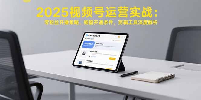 2025视频号运营实战：零粉丝开播策略，橱窗开通条件，剪辑工具深度解析-点点短视频网