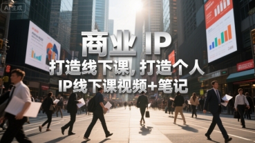 商业IP打造线下课，打造个人 IP线下课视频+笔记-点点短视频网