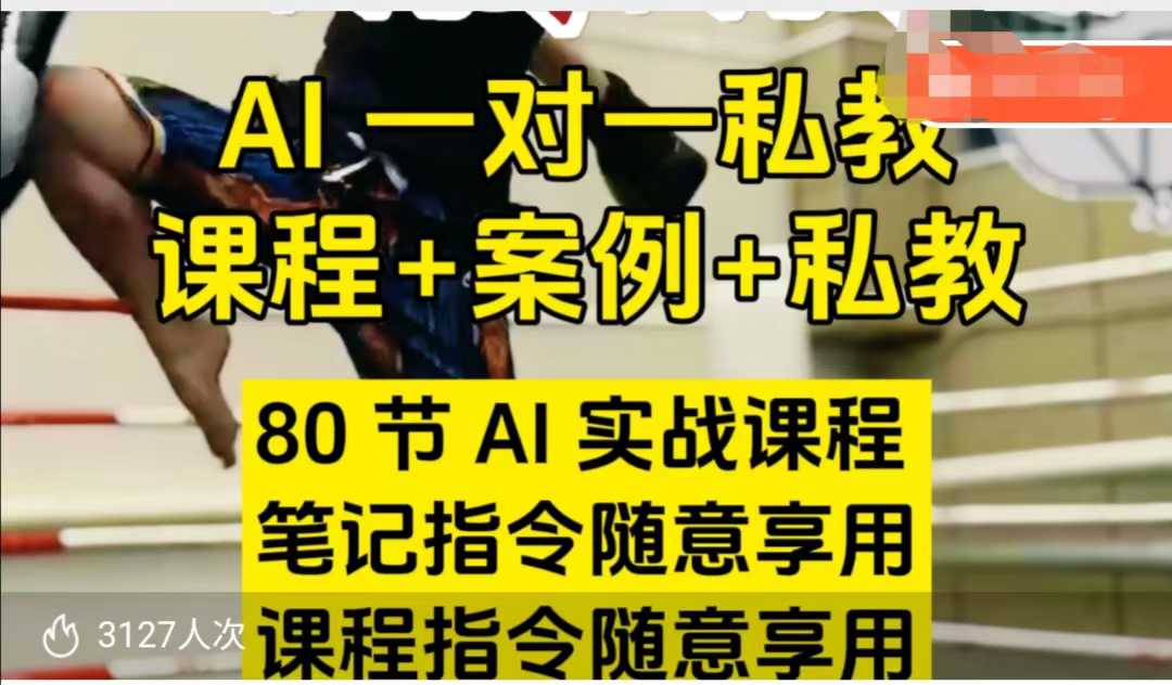 AI指令实战课，课程+案例，80节AI实战课程，笔记指令随意享用，课程指令随意享用(更新7月)-点点短视频网