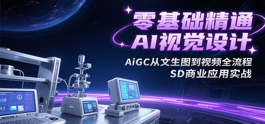 零基础精通AI视觉设计，AiGC从文生图到视频全流程，SD商业应用实战-点点短视频网