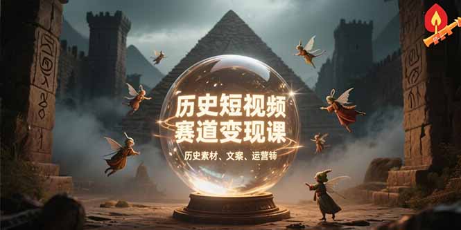 历史短视频赛道变现课，百集素材库应用，文案剪辑技巧，账号运营全案-点点短视频网