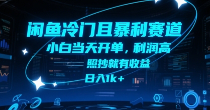 闲鱼冷门且暴利赛道，小白当天开单，利润高，照抄就有收益，日入1k+【揭秘】-点点短视频网
