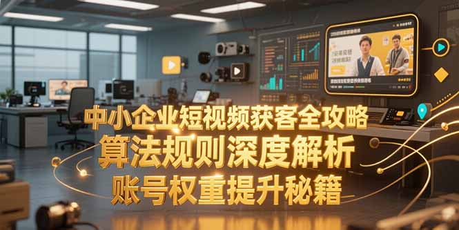 中小企业短视频获客全攻略，算法规则深度解析，账号权重提升秘籍-点点短视频网