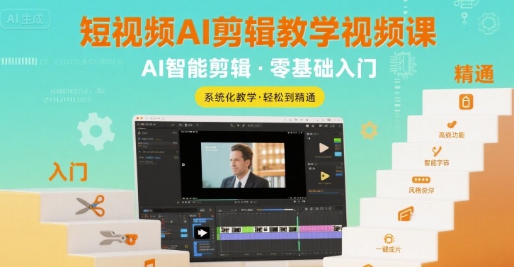 短视频AI剪辑教学视频课，入门到精通-点点短视频网