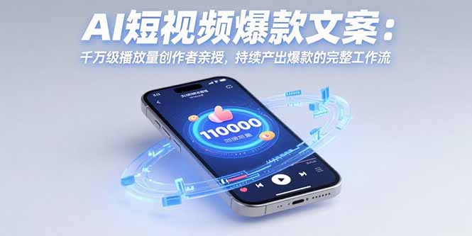 AI短视频爆款文案：千万级播放量创作者亲授，持续产出爆款的完整工作流-点点短视频网