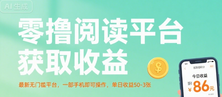 零撸阅读平台获取收益，最新无门槛平台，一部手机即可操作，单日收益50-3张【揭秘】-点点短视频网