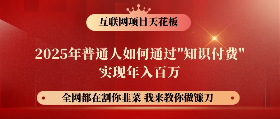 网创项目终点站-镰刀训练营超级IP合伙人，25年普通人如何通过“知识付费”年入百万-点点短视频网