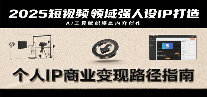 2025短视频领域强人设IP打造，结合爆款案例与AI工具应用，从个人出镜到商业成交转化-点点短视频网