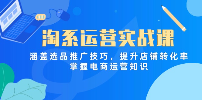 淘系运营实战课，涵盖选品推广技巧，提升店铺转化率，掌握电商运营知识-点点短视频网