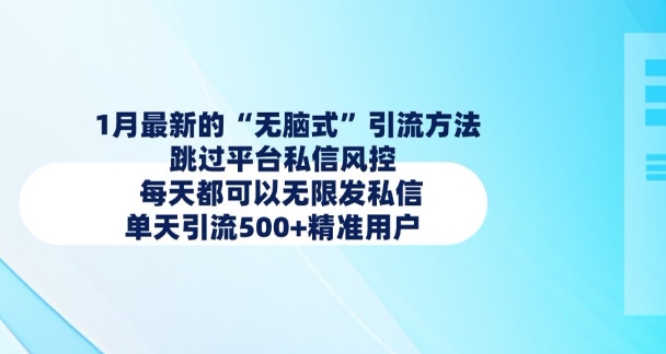 1月最新的无脑式引流方法，跳过平台私信风控，每天都可以无限发私信，单天引流500+精准用户-点点短视频网