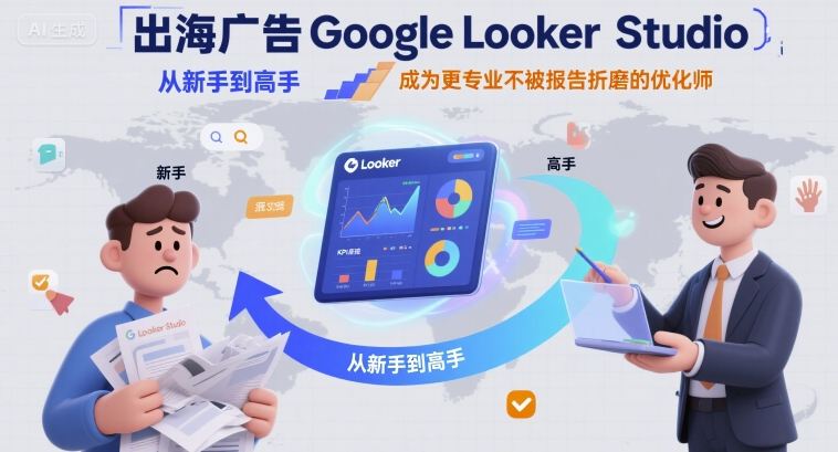 出海广告Google Looker Studio从新手到高手，成为更专业不被报告折磨的优化师-点点短视频网