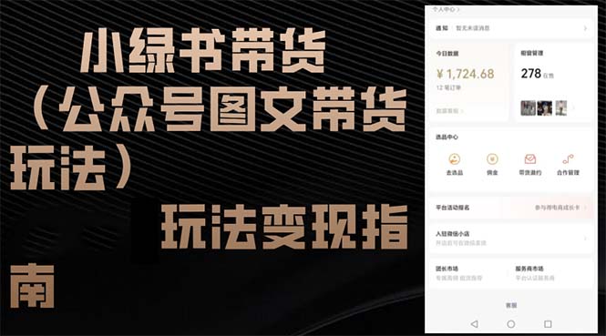 小绿书带货（公众号图文带货玩法）玩法变现指南-点点短视频网