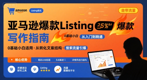 亚马逊爆款Listing写作方法，亚马逊0基础小白也能写爆款自带流量的Listing-点点短视频网