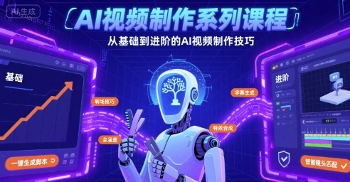 AI视频制作系列课程，从基础到进阶的AI视频制作技巧全涵盖-点点短视频网