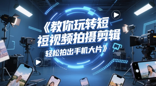 教你玩转短视频拍摄剪辑，轻松拍出手机大片-点点短视频网