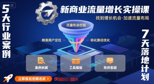 新商业流量增长实操课，找到增长机会，加速流量布局-点点短视频网