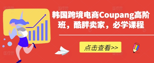 韩国跨境电商Coupang高阶班，酷胖卖家，必学课程-点点短视频网