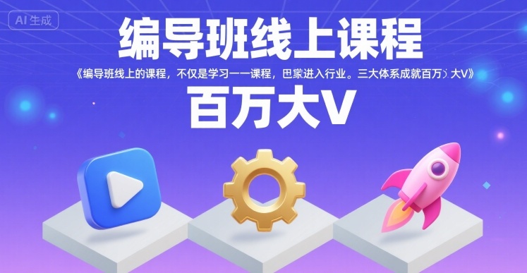 编导班线上课程，不仅是学习一门课程，更是进入一个行业，三大体系成就百万大V-点点短视频网