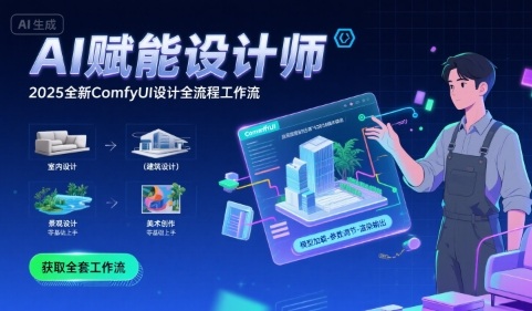 AI赋能设计师， 2025全新comfyui设计全流程工作流 ，室内-建筑-景观-美术，零基础直接上手-点点短视频网