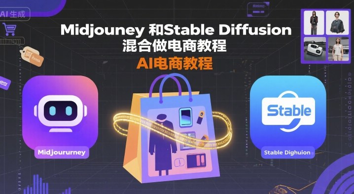 Midjourney和Stable Diffusion混合做电商教程-ai电商教程-点点短视频网