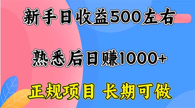 新手日收益500+ 正规项目 长期可做-点点短视频网